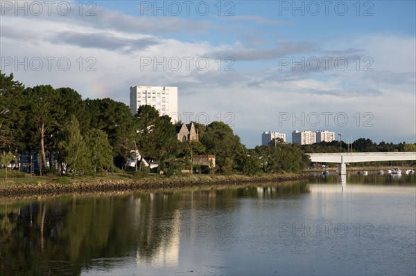 Lorient, Boulevard du Scorff, promenade piétons et vélos