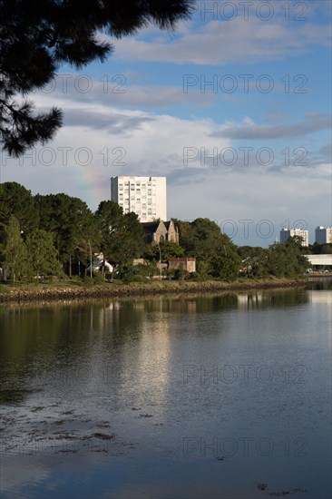 Lorient, Boulevard du Scorff, promenade piétons et vélos