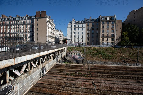 Paris, voies ferrées au-dessus de la Gare Saint-Lazare