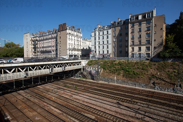 Paris, voies ferrées au-dessus de la Gare Saint-Lazare