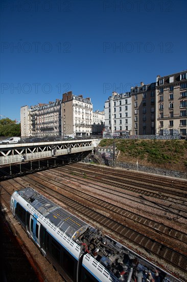 Paris, voies ferrées au-dessus de la Gare Saint-Lazare