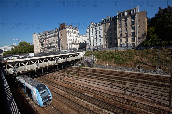 Paris, voies ferrées au-dessus de la Gare Saint-Lazare