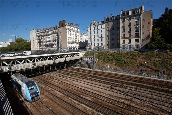 Paris, voies ferrées au-dessus de la Gare Saint-Lazare