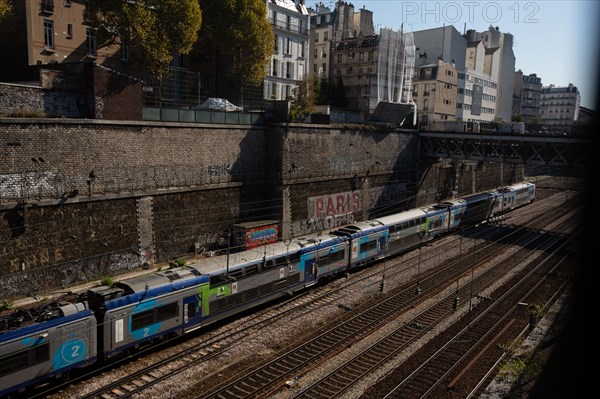 Paris, voies ferrées au-dessus de la Gare Saint-Lazare