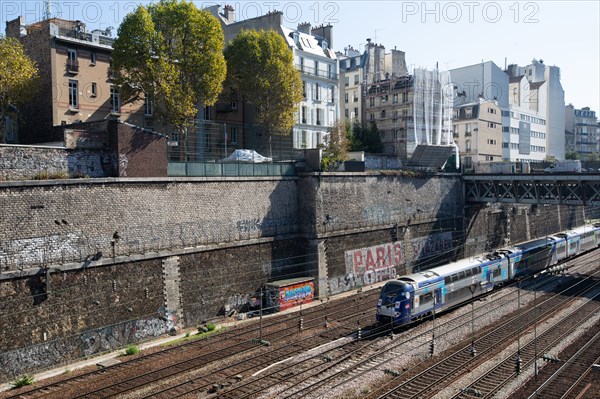 Paris, voies ferrées au-dessus de la Gare Saint-Lazare