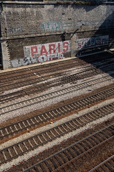 Paris, voies ferrées au-dessus de la Gare Saint-Lazare