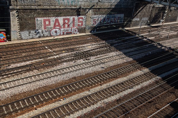 Paris, voies ferrées au-dessus de la Gare Saint-Lazare