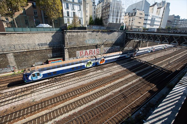 Paris, voies ferrées au-dessus de la Gare Saint-Lazare