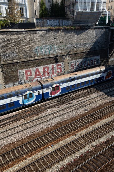 Paris, voies ferrées au-dessus de la Gare Saint-Lazare