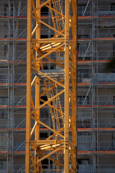 Paris, construction d'immeubles dans le nouveau quartier des Batignolles