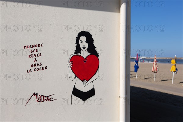 Trouville-sur-Mer (Calvados), dessin de Miss Tic