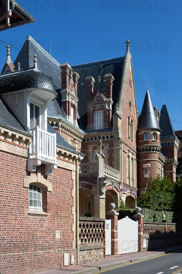 Trouville-sur-Mer (Calvados), neo gothic and neo renaissance villas