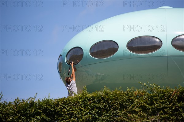 Le Havre, hanging gardens, Fort de Sainte Adresse, Futuro House designed by Matti Suuronen