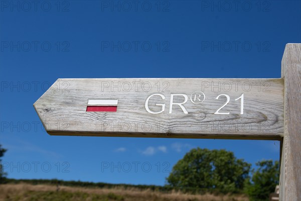 Le Havre, hanging gardens, Fort de Sainte Adresse, GR21 indicator panel