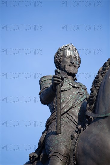 Paris, statue of Henry IV of France on the Pont Neuf