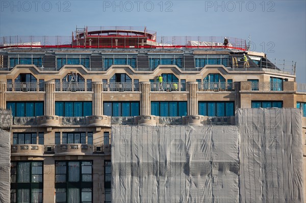 Paris, La Samaritaine under construction, ongoing work