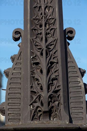 Paris, street lamp, street light of the Pont d'Arcole