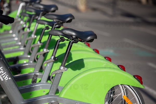 Paris, Velib' station at Sully-Morland