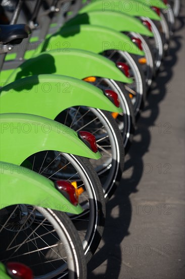 Paris, Velib' station at Sully-Morland