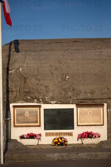 Commemorative plaque of the 6 June 44, Asnelles sur Mer