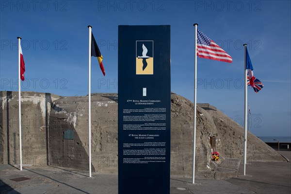 Commemorative plaque of the 6 June 44, Asnelles sur Mer