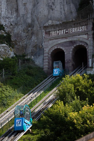 Funicular in Le Tréport, Seine Maritime