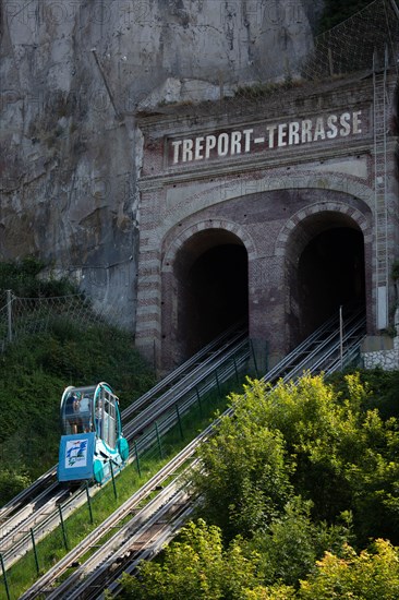 Funicular in Le Tréport, Seine Maritime