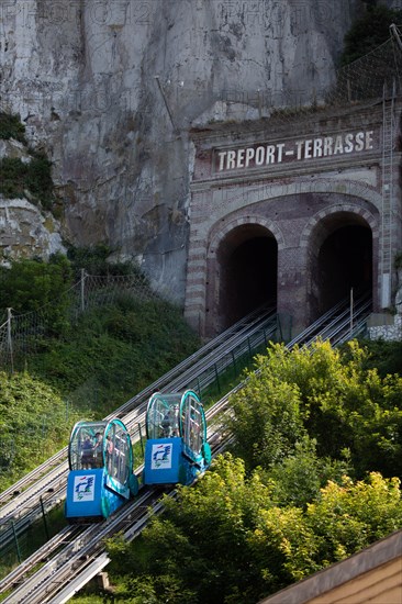 Funicular in Le Tréport, Seine Maritime