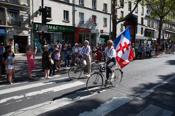 Défilé de commémoration du 75e anniversaire de la Libération de Paris, avenue du Général Leclerc