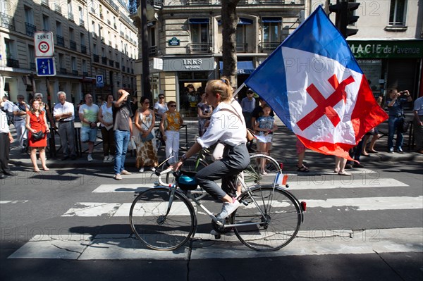 Défilé de commémoration du 75e anniversaire de la Libération de Paris, avenue du Général Leclerc