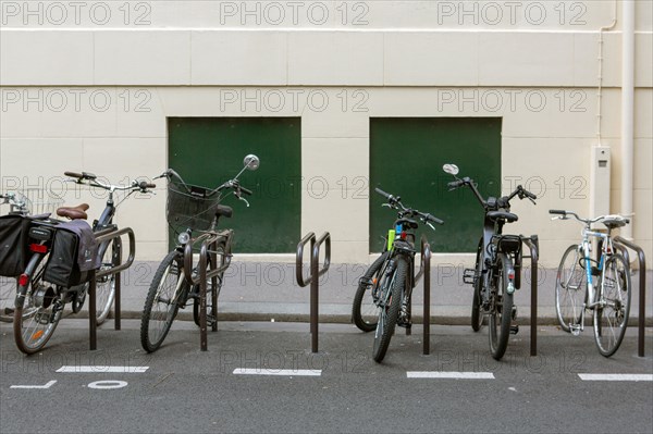 Paris, parked bicycles