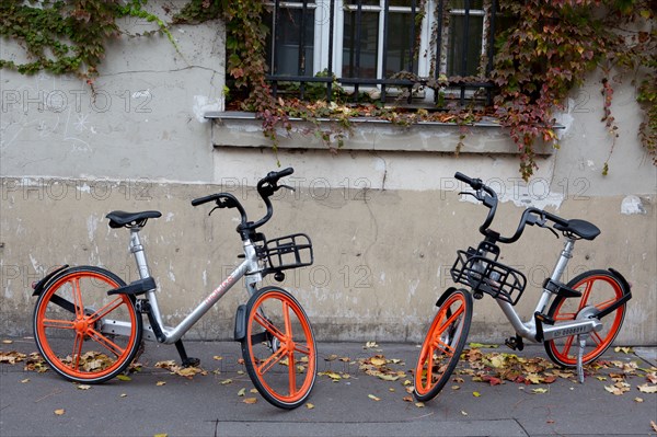 Paris, vélos partagés Mobike