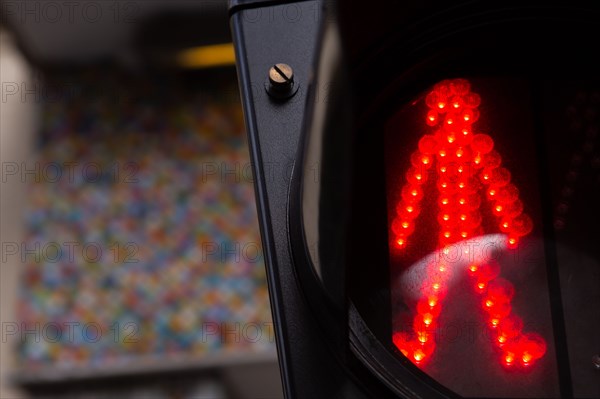 Paris, red pedestrian light