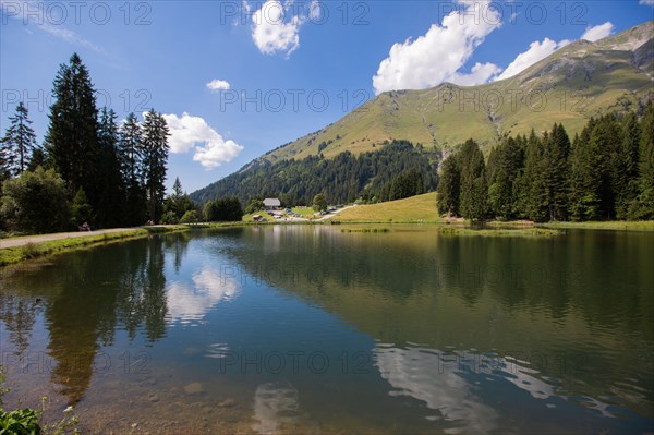 Morzine, Haute-Savoie, site du lac des Mines d'Or, le rouleau de Bostan