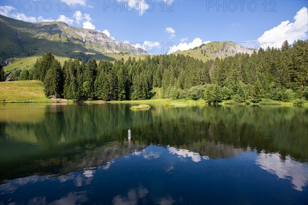 Morzine, Haute-Savoie, site du lac des Mines d'Or, le rouleau de Bostan