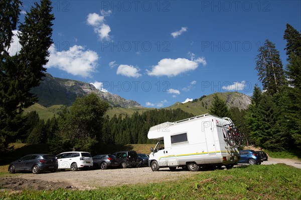 Morzine, Haute-Savoie, site du lac des Mines d'Or, le rouleau de Bostan