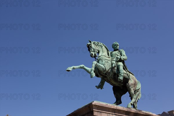 Rouen (Seine Maritime), equestrian statue of Napoléon