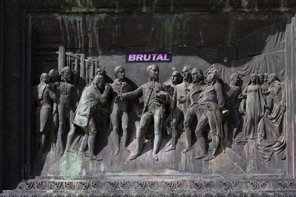 Rouen (Seine Maritime), statue équestre de Napoléon