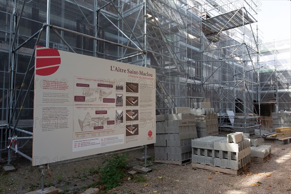 Rouen (Seine Maritime), chantier de restauration de l'Aître Saint-Maclou