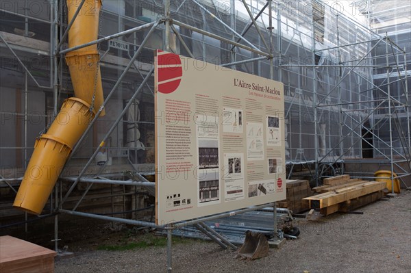 Rouen (Seine Maritime), chantier de restauration de l'Aître Saint-Maclou