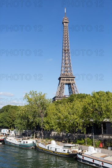 Paris,the Seine river and the Eiffel Tower