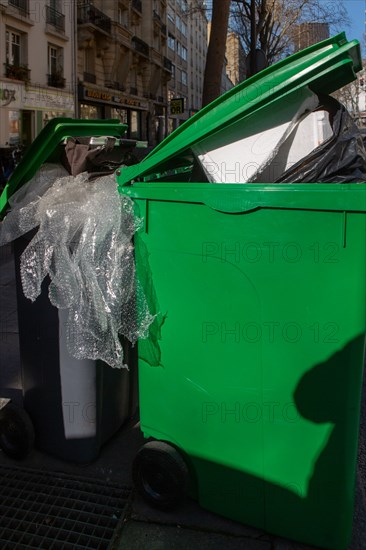 Paris, garbage piling up