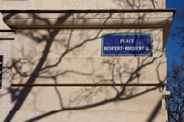Paris, plaque de la Place Denfert Rochereau