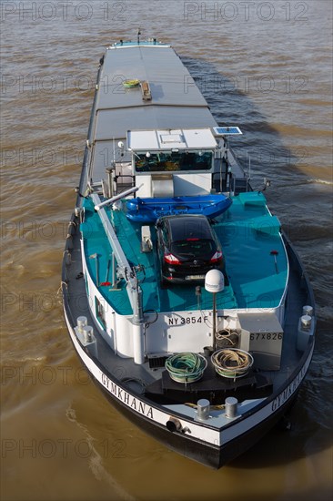 Paris, barge on the river Seine