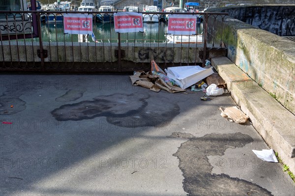 Paris, pile of rubbish on the public highway