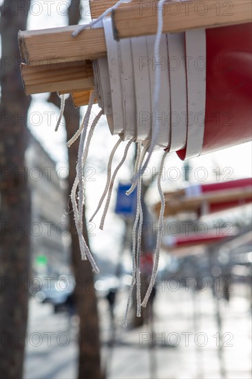 Paris, flaps ready for the opening of the market Richard Lenoir