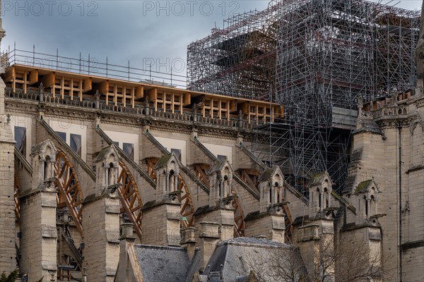 Cathédrale Notre-Dame de Paris, one year after the fire on the evening of 15 April 2019