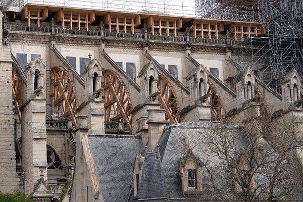 Cathédrale Notre-Dame de Paris, one year after the fire on the evening of 15 April 2019