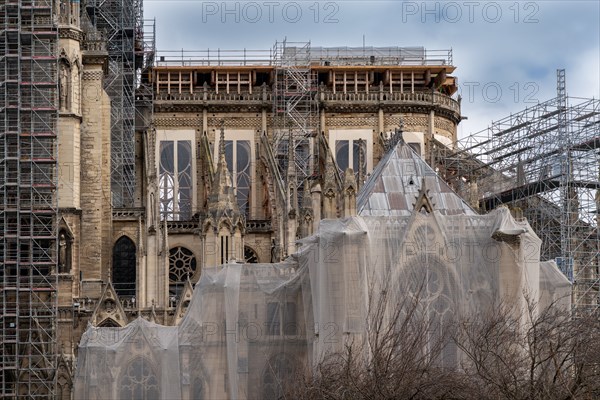 Cathédrale Notre-Dame de Paris, one year after the fire on the evening of 15 April 2019