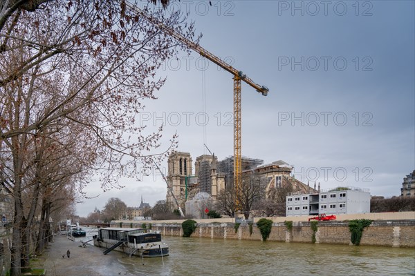 Cathédrale Notre-Dame de Paris, one year after the fire on the evening of 15 April 2019